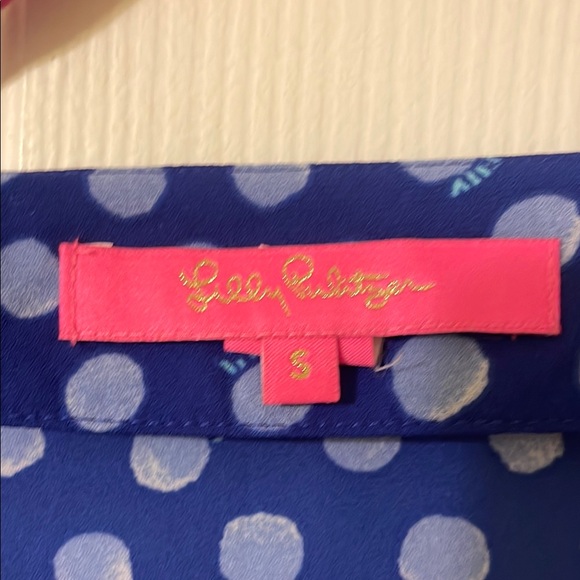 Lilly Pulitzer Blue Relaxed 3/4 Sleeve Blouse - Picture 2 of 5